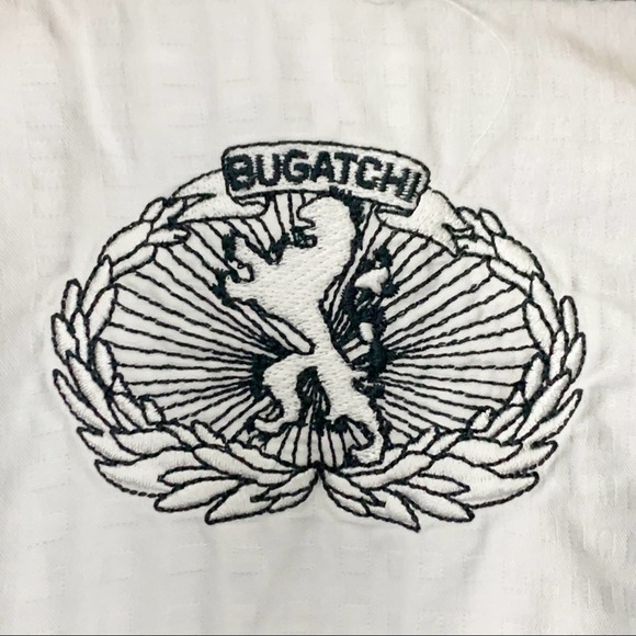 Bugatchi Black and White Button Down Shirt M - Picture 4 of 13